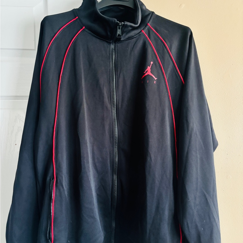 Jordan Black and Red Zip-Up Jacket